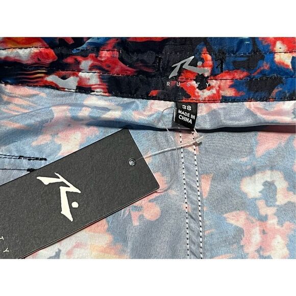 Rusty Mens Swim Trunks No Liner Multi Colored Size 38 - Picture 3 of 5